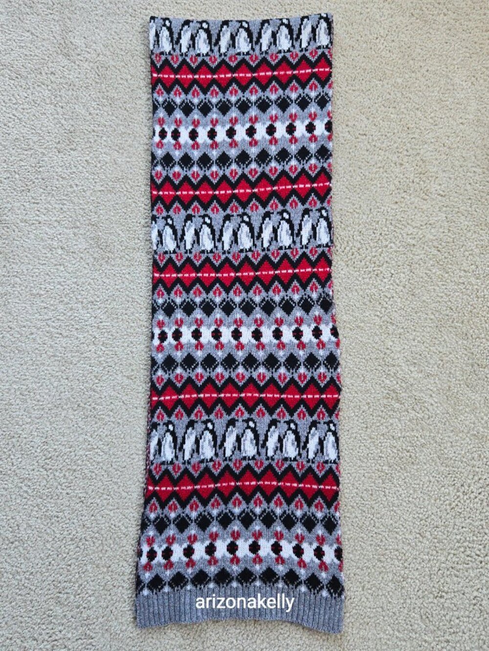 Vera Bradley Fair Isle Penguin Scarf Birds - Picture 6 of 7